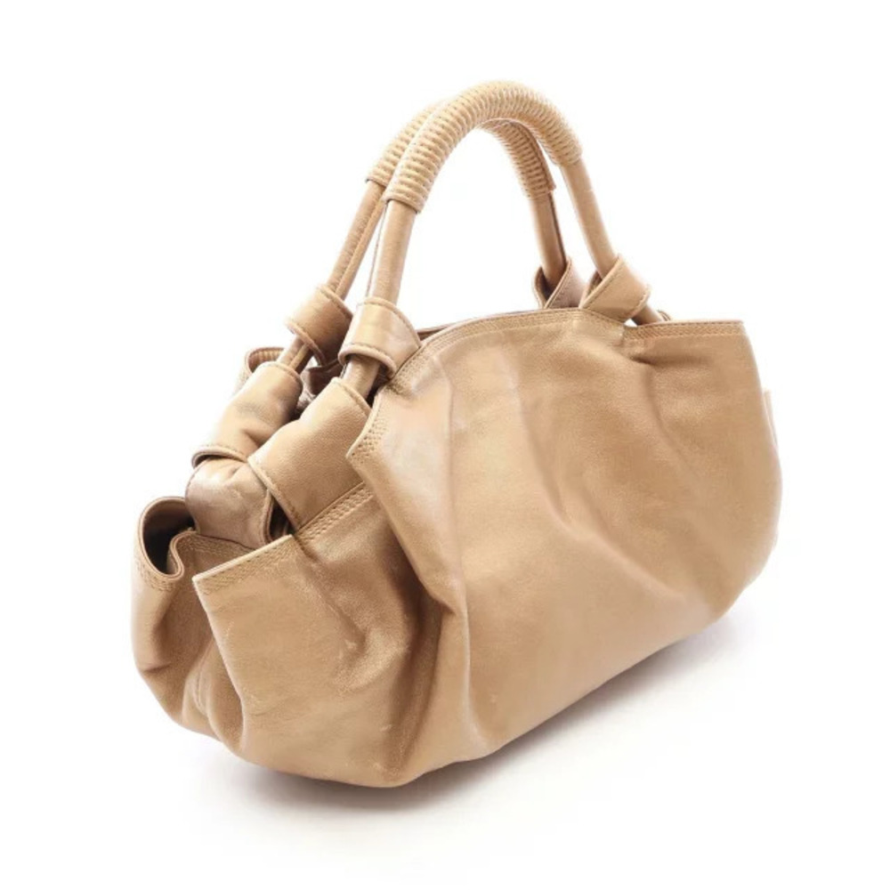 Loewe Leather Nappa Tone Handbag Gold Aire Gold